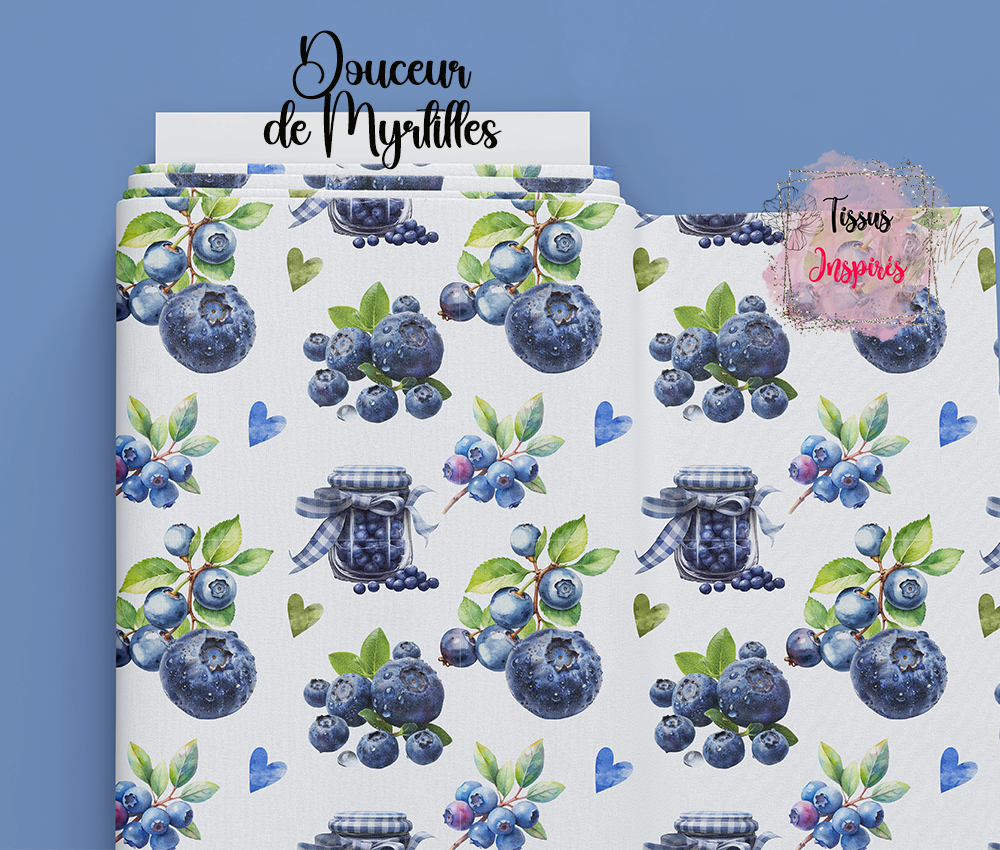 Tissu Douceur de Myrtilles