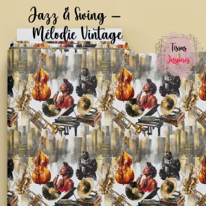 Tissu Jazz & Swing – Mélodie Vintage