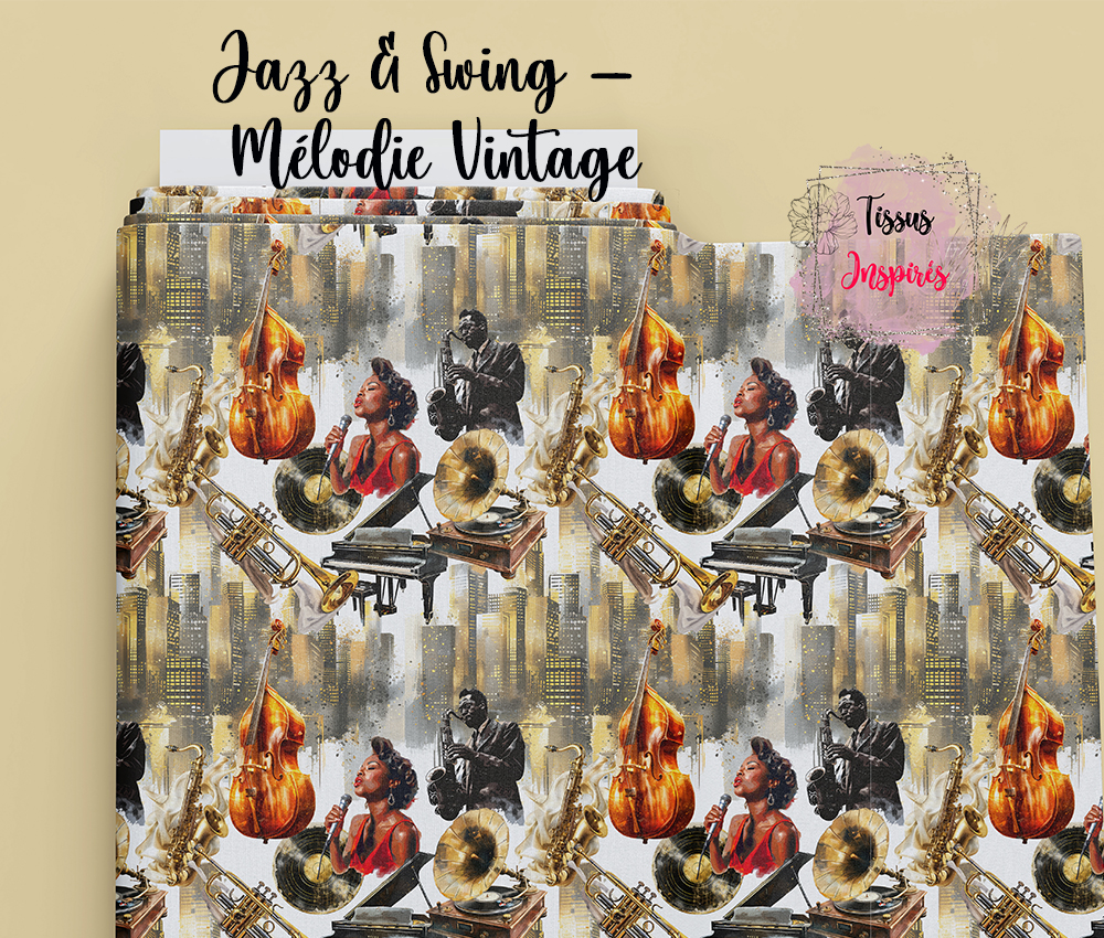 Tissu Jazz & Swing – Mélodie Vintage