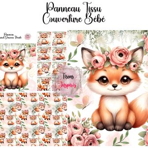 Panneau Renard Douceur Florale
