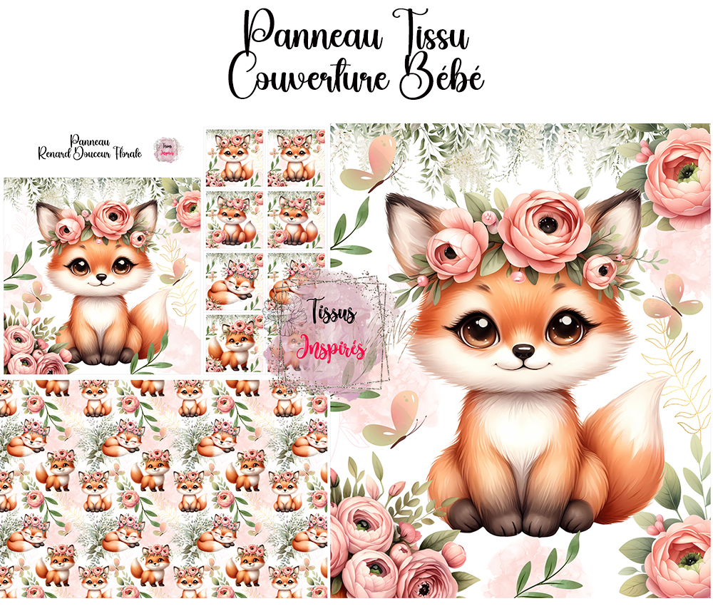 Panneau Renard Douceur Florale