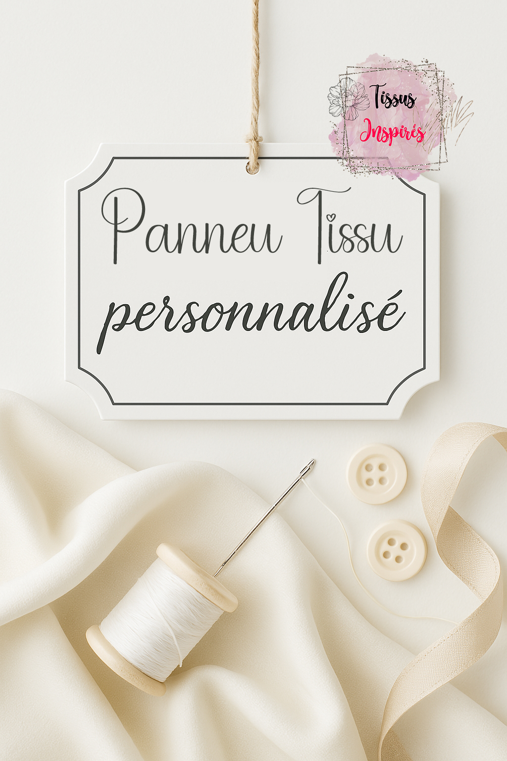 Panneau tissu personnalisé pour création de projets textiles uniques sur mesure.