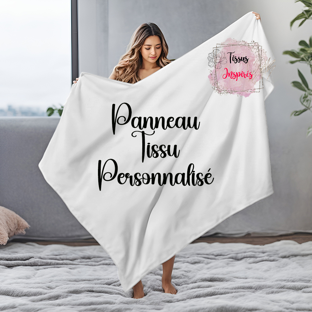 Panneau tissu personnalisé avec des motifs sur mesure pour création de textiles uniques.