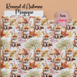 Tissu Renard d’Automne Magique