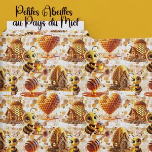 Tissu Petites Abeilles au Pays du Miel